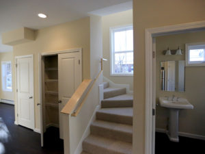Rye Apartments stairway and bathroom