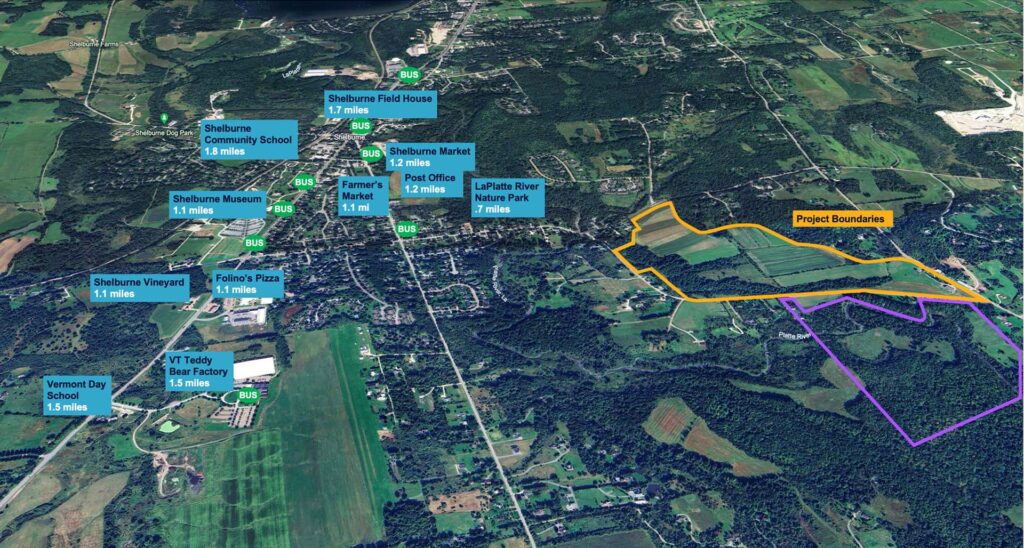 Site diagram with overlay